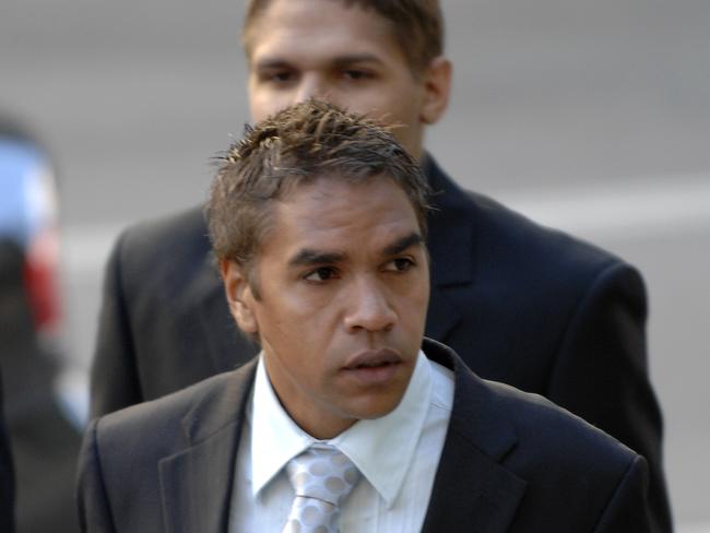 Andrew Krakouer arriving at Perth’s District Court.