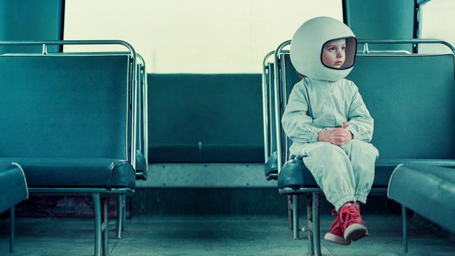 The Shuttle, a National Portrait Prize entry by photographer Andrew Rovenko, showing his daughter Mia in Melbourne during lockdown. Picture: Andrew Rovenko
