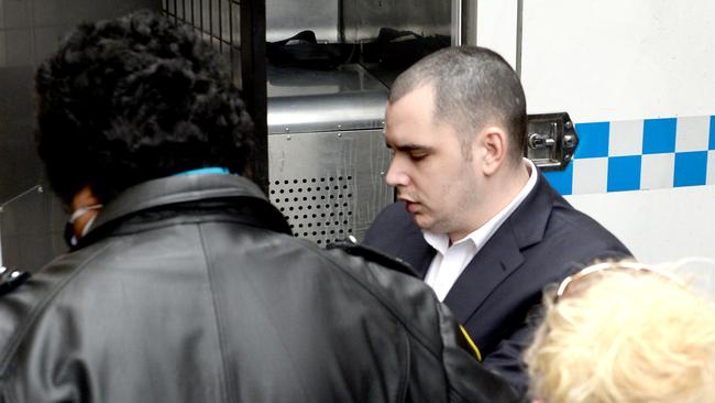 Matthew Flame arrives at King Street court on Thursday. Picture: Jeremy Piper