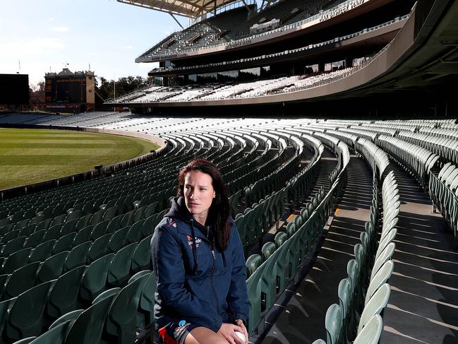 SA Scorpions captain Megan Schutt at Adelaide Oval. Picture: Dylan Coker