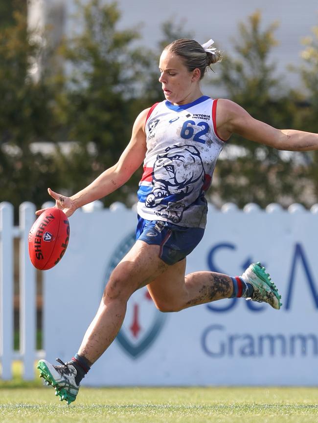 Sarah Skinner of the Bulldogs. (Photo by Rob Lawson/AFL Photos)