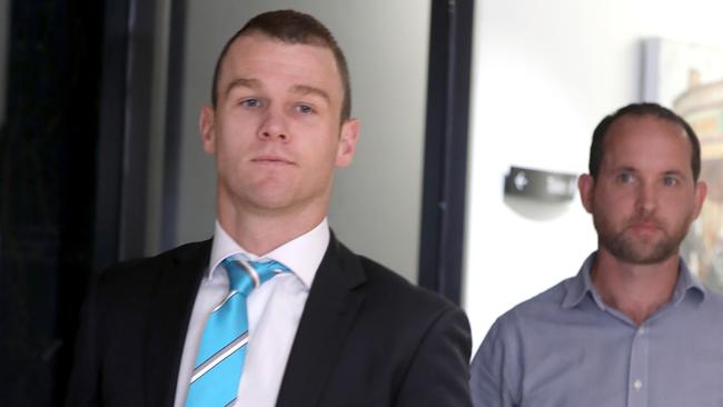 Robbie Gray outside the tribunal on Tuesday night. Picture: AAP/DEAN MARTIN