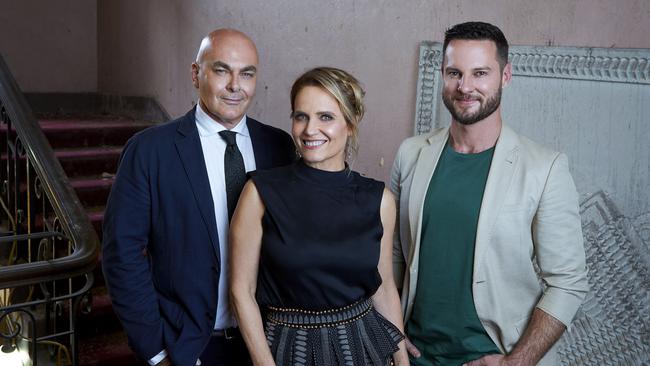 Neale Whittaker, Shaynna Blaze and Darren Palmer of The Block. Picture: Supplied