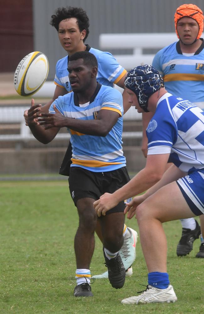QLD Rugby Union State Championships (17-18 years boys) at the Townsville Sports Precinct. Friday May 23. Northern against Peninsular. Picture: Evan Morgan