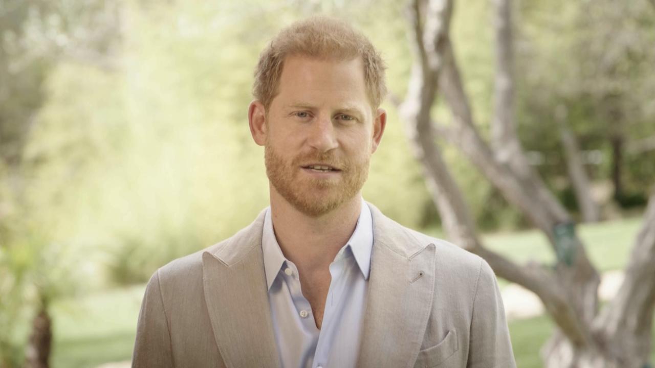 Prince Harry has been fulfilling some of philanthropic work from his California home. Picture: Handout/Sport Gives Back Awards via Getty Images