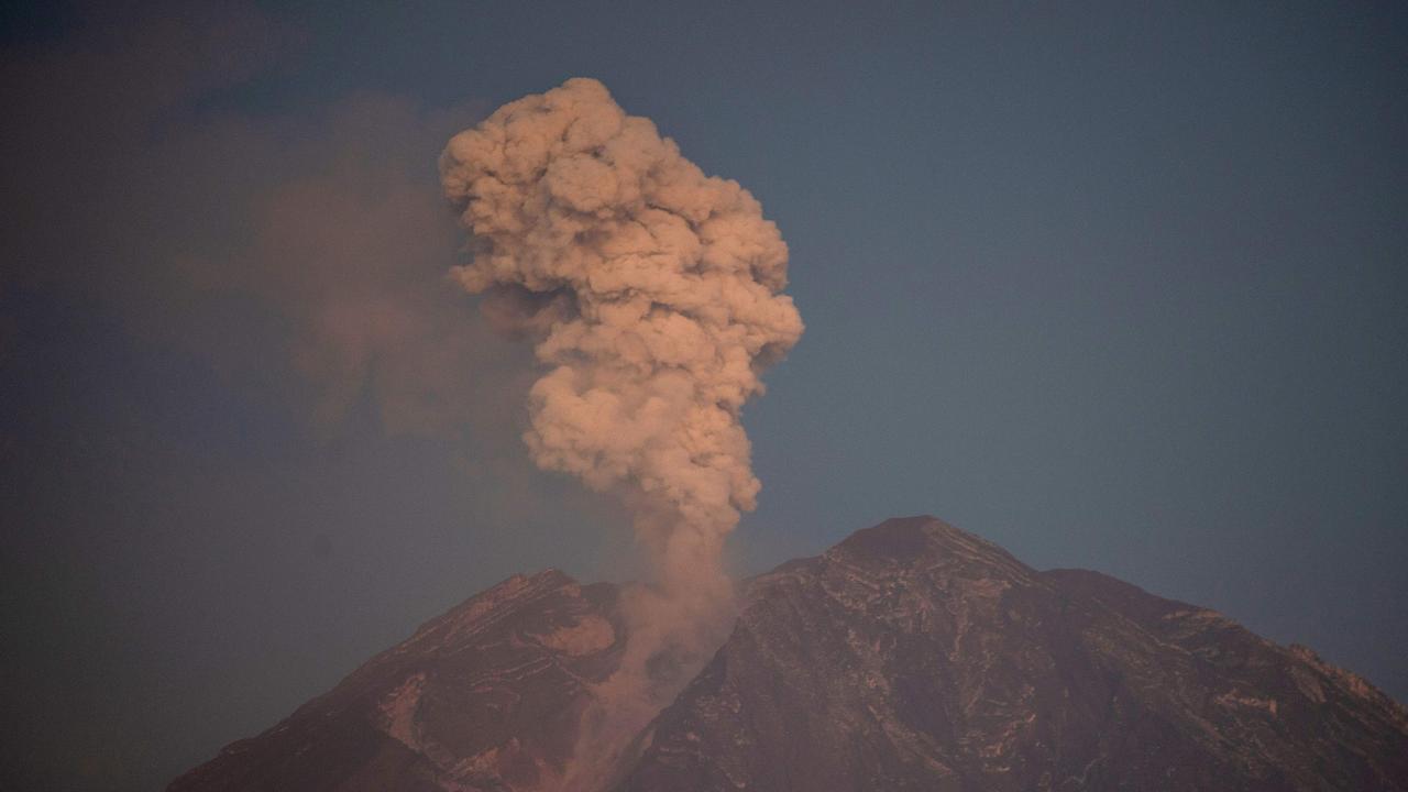 Mount Semeru erupts in Indonesia. Picture: AFP