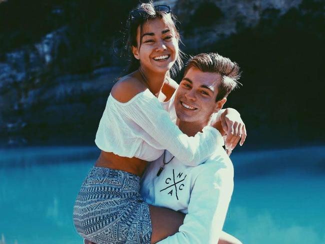 Mia with her ex-boyfriend, Sydney photographer Jamison Stead, who posted a loving tribute to her after her death. Picture: Supplied