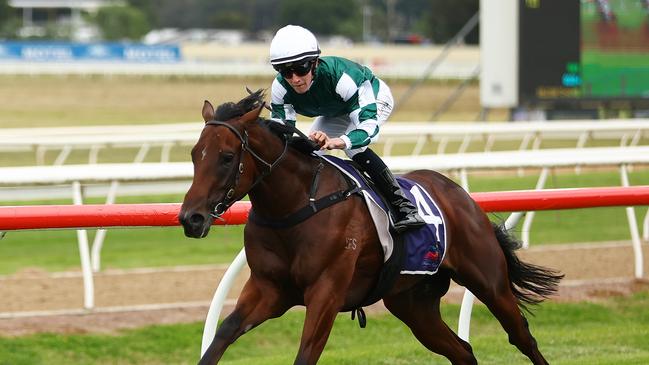 Zac Lloyd riding Media World led all the way to break his maiden at Hawkesbury on Saturday. Picture: Jeremy Ng/Getty Images