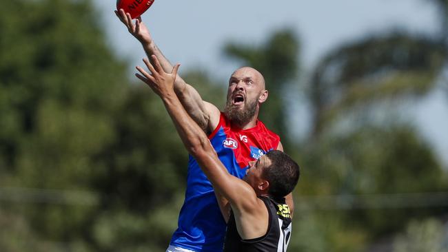 Sheridan’s semi-final performance impressed Melbourne’s Max Gawn (pictured). Picture: Dylan Burns/AFL Photos via Getty Images