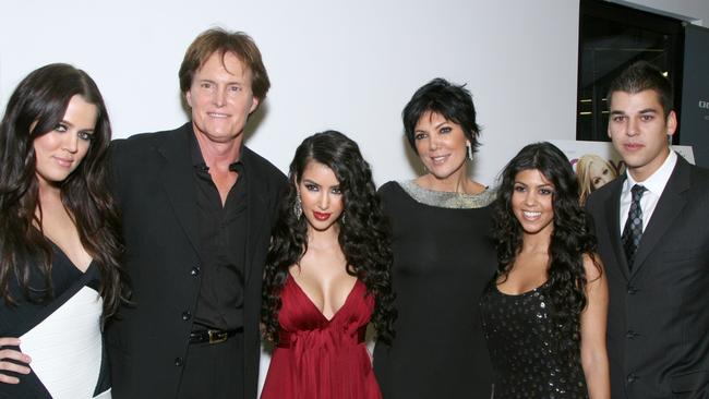 A picture of the Jenner and Kardashian family in 2007. Picture: Alberto E. Rodriguez/Getty