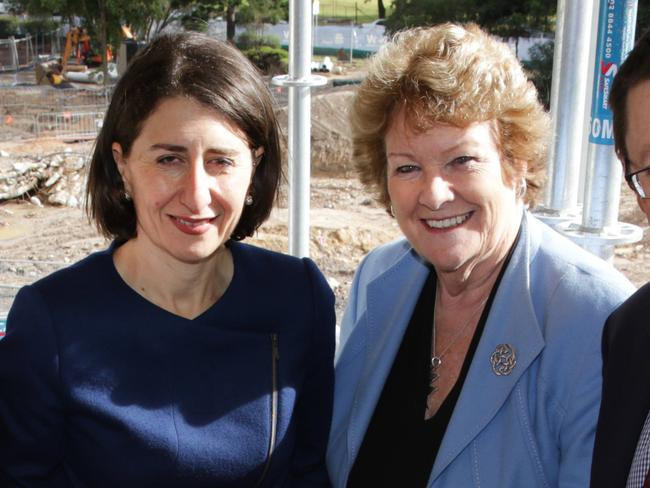 Minister Skinner with Treasurer Gladys Berejiklian. Picture: Mark Scott