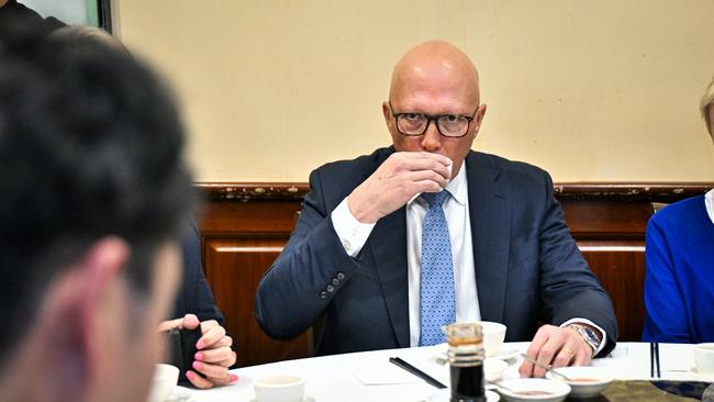 Peter Dutton Coalition is also expecting about $3bn in revenue over the next four years by cutting Labor’s tax break for electric vehicles purchased on a novated lease. . (Photo by Dan Peled/Getty Images)