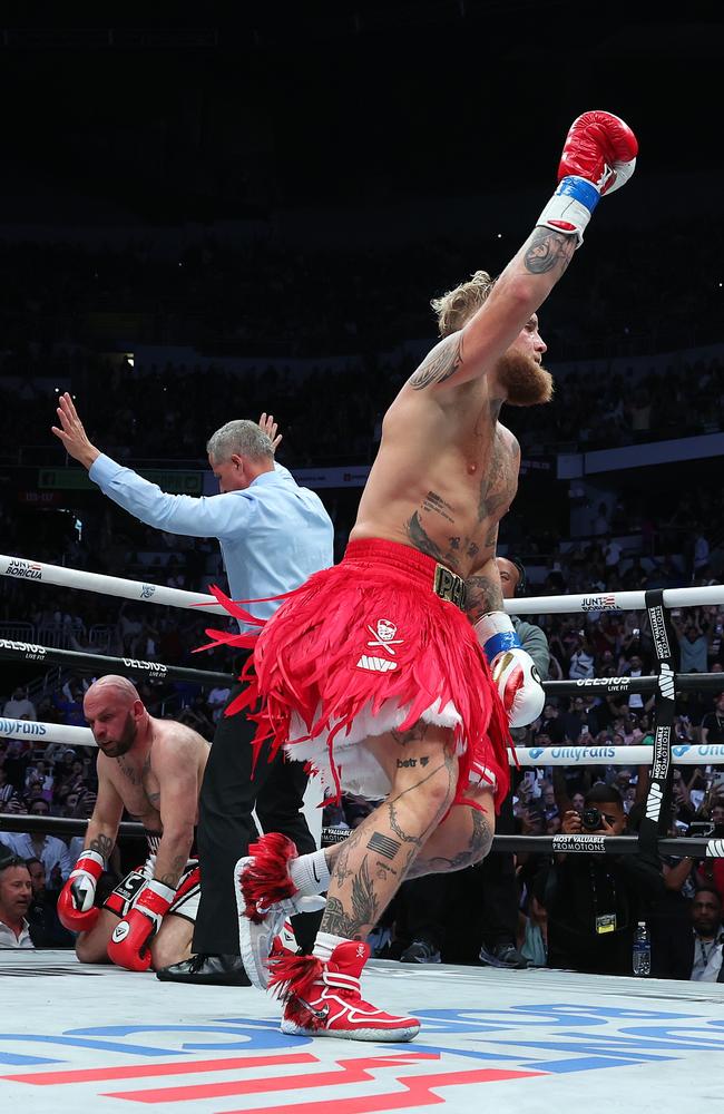 Jake Paul was far too good for Ryan Bourland during their cruiserweight fight on March 2. (Photo by Al Bello/Getty Images)