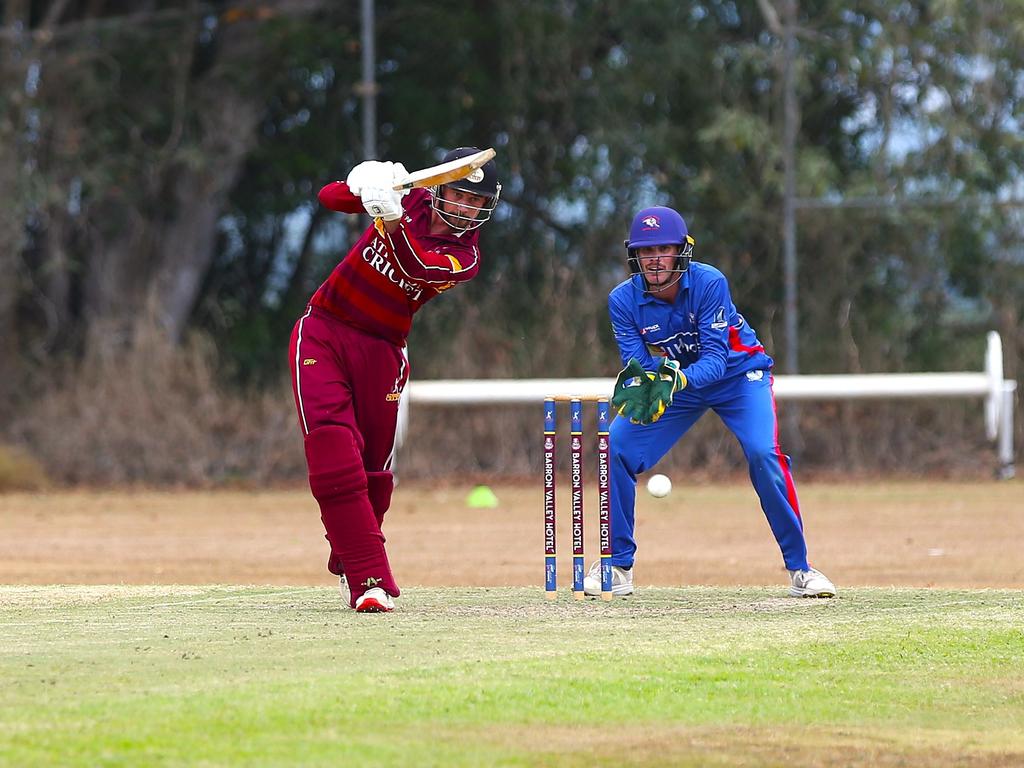 Pictured: Atherton all-rounder Tom Boorman. Atherton v Barron River. Cricket Far North 2024. Photo: Gyan-Reece Rocha