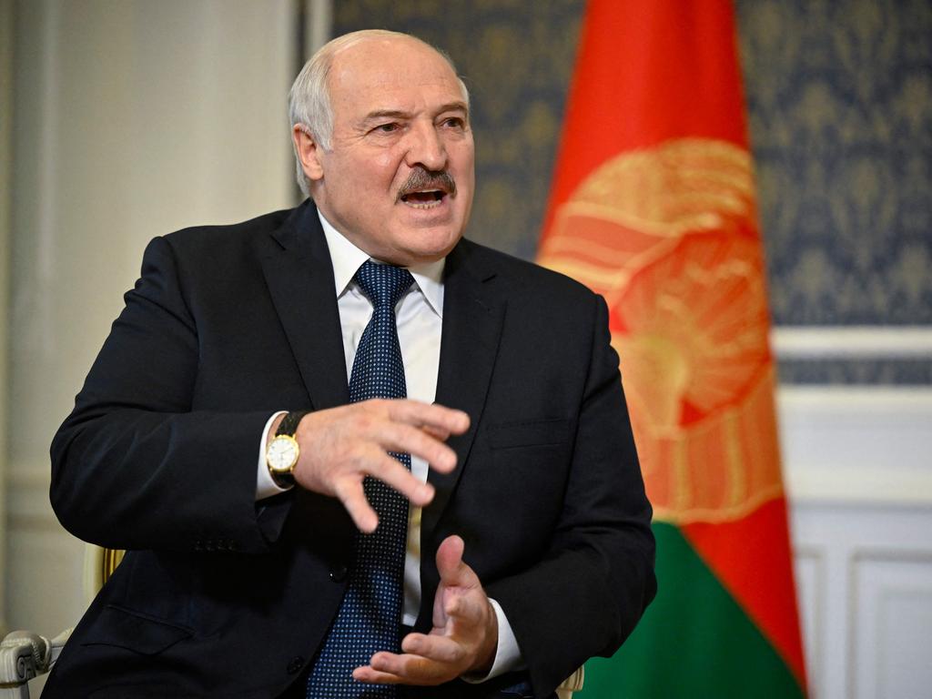 Belarus' President Alexander Lukashenko has issued threats against Ukraine in support of Vladimir Putin’s offensive. Picture: AFP