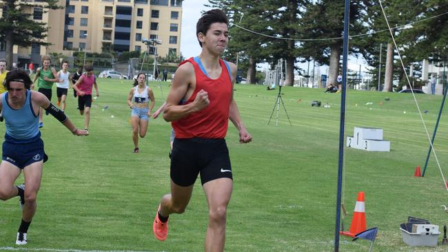 Aidan Ross after winning his race at the 2020 pre-Bay Sheffield. Ross is one to watch at this weekend’s Brighton Gift, which will be exclusively live streamed by The Advertiser. Picture: Supplied, SAAL