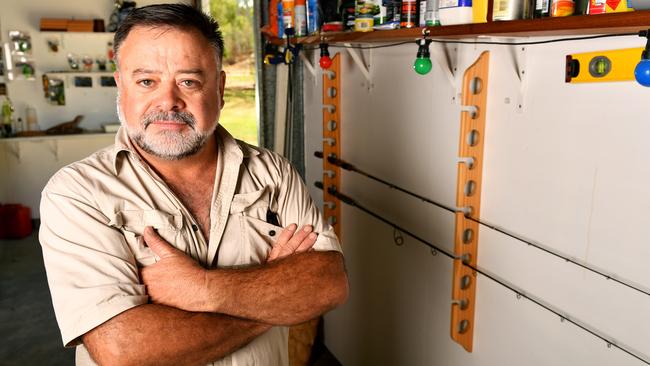 Retired ex-serviceman Phillip Lawlor had almost $6000 worth of tools and fishing gear stolen from his house. Picture: Alix Sweeney