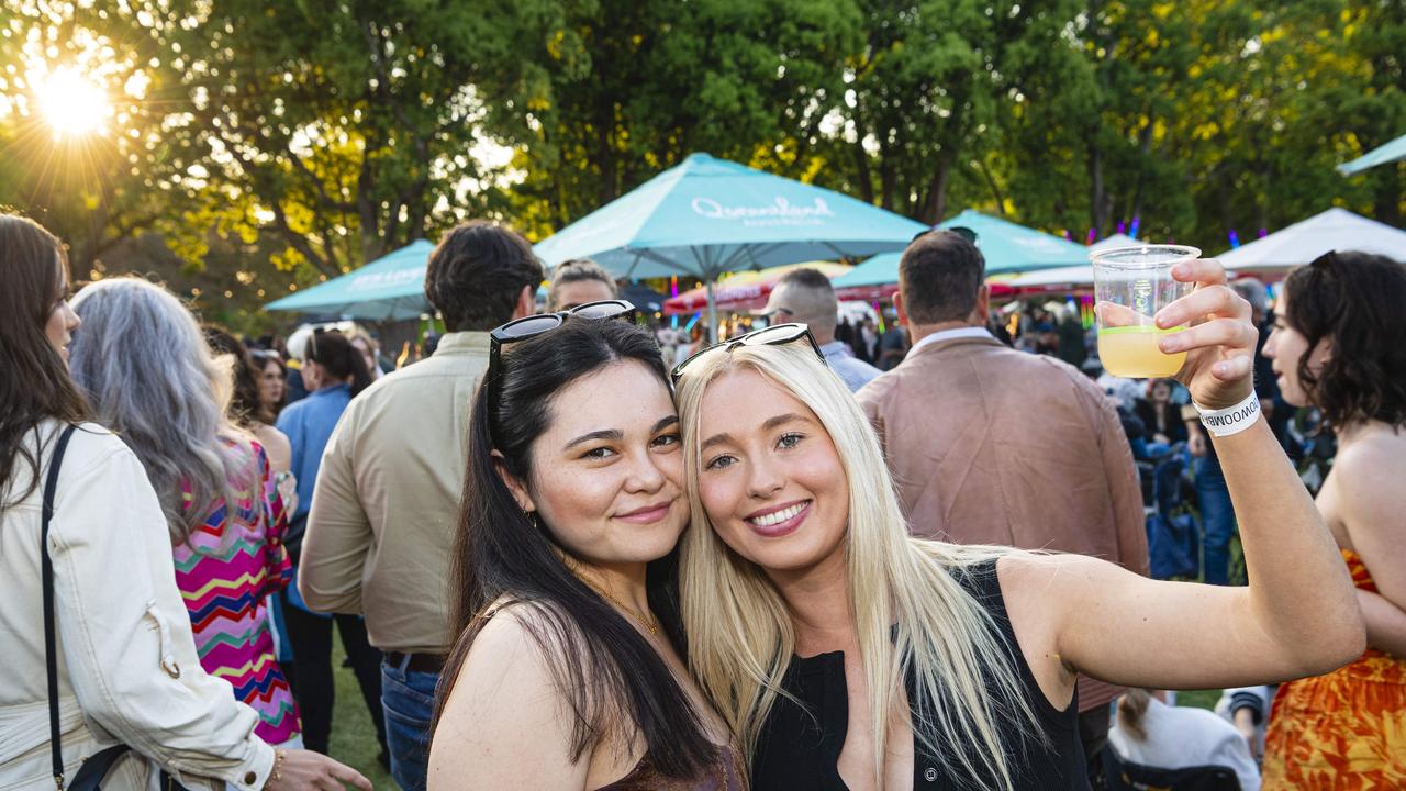 Georgia Kelly (left) and Abbey Granzien at the Toowoomba Carnival of Flowers Festival of Food and Wine, Saturday, September 14, 2024. Picture: Kevin Farmer