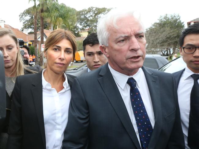 Celebrity lawyer Chris Murphy with Jodhi Meares entering Waverley Court today.
