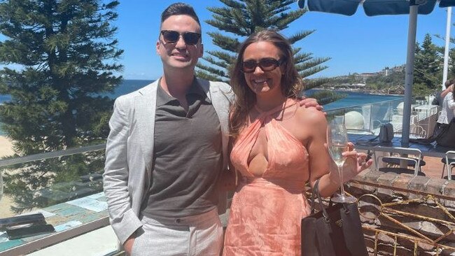 Emily Franklin and Ben Bourke celebrate Melbourne Cup Day at the Coogee Pavilion.