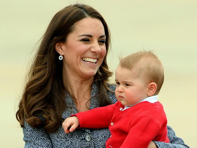 Catherine, Duchess of Cambridge, with her son Prince George in April, 2014.