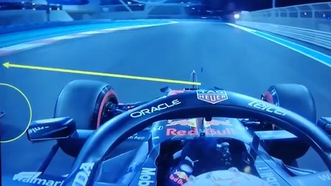 Did Verstappen get his nose in front of Hamilton (left) under the safety car?