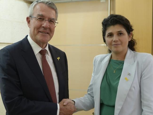 Attorney-General Mark Dreyfus meets with Israeli Deputy Foreign Affairs Minister Sharren Haskel. Picture: X