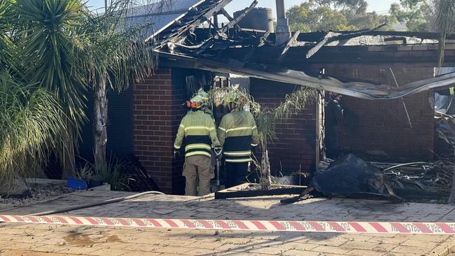 The huge fire caused the roof to collapse. Picture: Russell Millard Photography