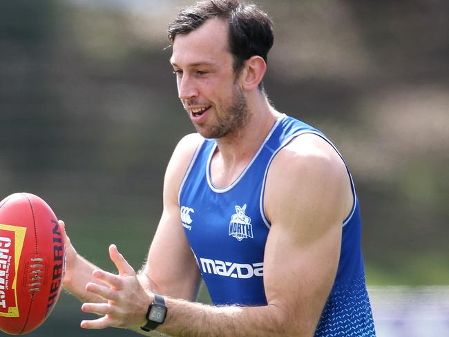 North Melbourne training. Todd Goldstein   . Pic: Michael Klein