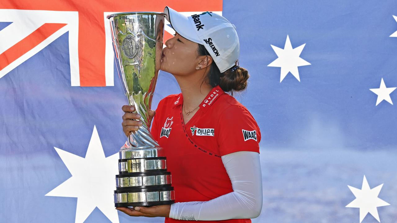 Minjee Lee won her first major title at the Evian Championship in France. Picture: Stuart Franklin/Getty Images