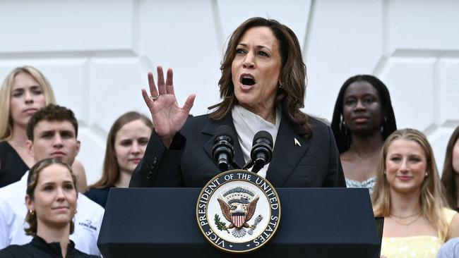 Ms Harris hails from the radical progressive culture of San Francisco – left-wing even by California standards. Picture: AFP