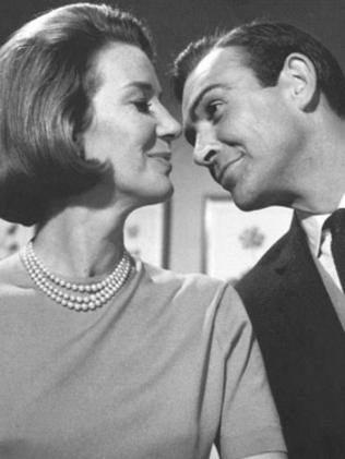 Lois Maxwell and Sean Connery flirt up a storm