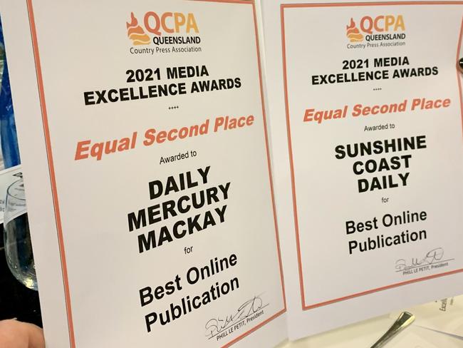 Mackay's Daily Mercury was well represented at the Queensland Country Press Association awards, placing equal second for best online publication. Picture: Rae Wilson