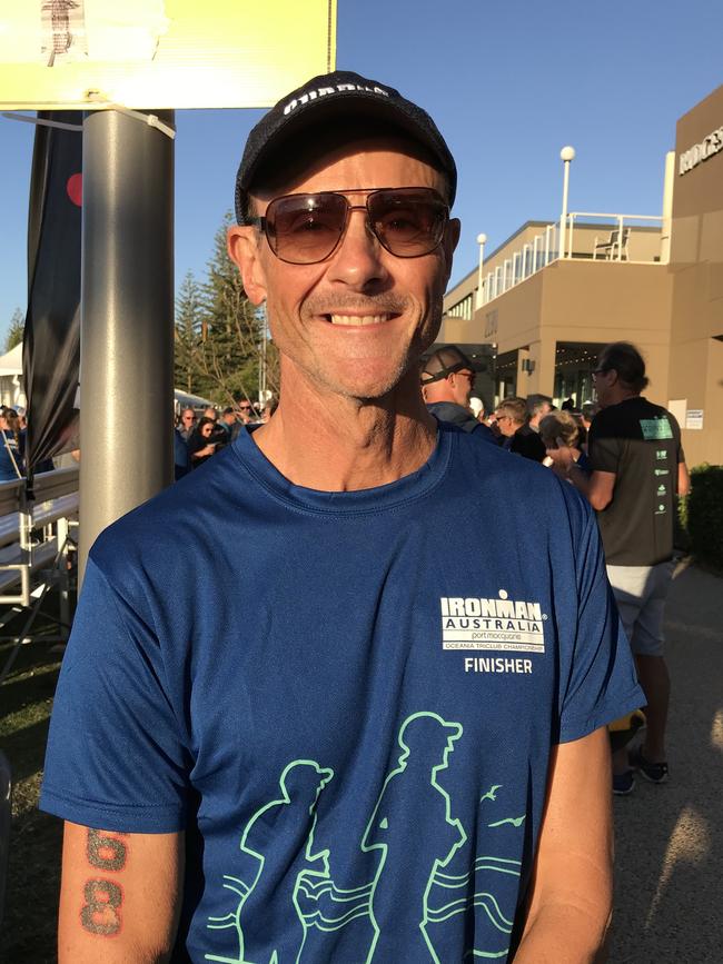 Sharks Triathlon Club president Rich Cahill completed the iconic Port Macquarie Ironman Photo Sharks Tri Club