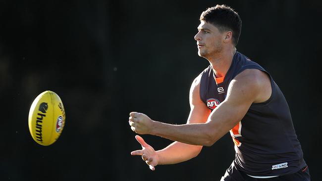 Jonathon Patton at Giants training late in season 2019. Picture: Phil Hillyard