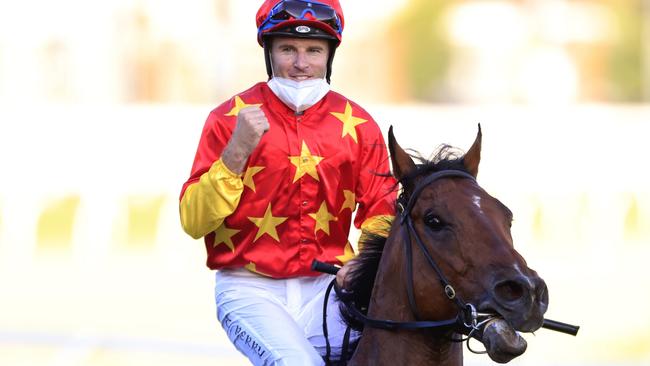 Tommy Berry looks hard to beat in the Jockey Challenge. Picture: Getty Images