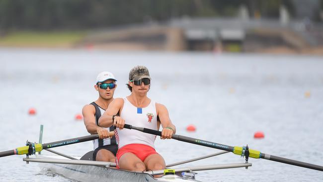 Rowers at the NSW championships at Penrith. Pictures: Brad Redfern