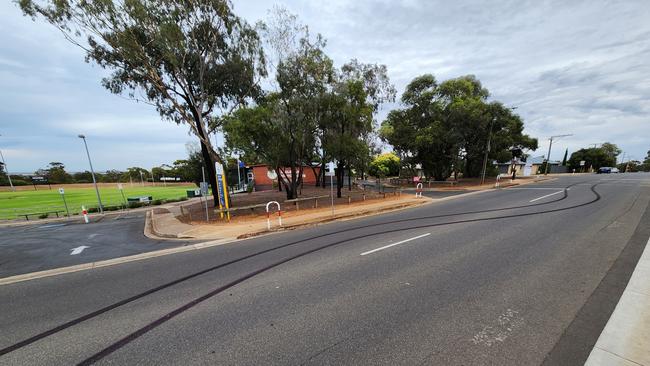 Police said a group of people gathered on Sunday to watch a Holden Commodore conduct a burnout as part of a gender reveal celebration. Pictures: SA Police