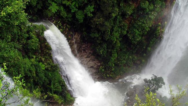 70m Coomera Falls in Coomera Gorge in Lamington National Park, 6km from Binna Burra Lodge.