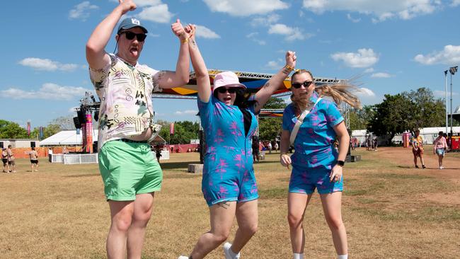 Hannah Heaney, Alex Rohde and Ryan Nyhuis at the 2024 edition of BASSINTHEGRASS. Picture: Pema Tamang Pakhrin