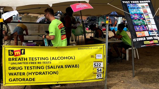 Drug testing at the Rainbow Serpent Festival. 