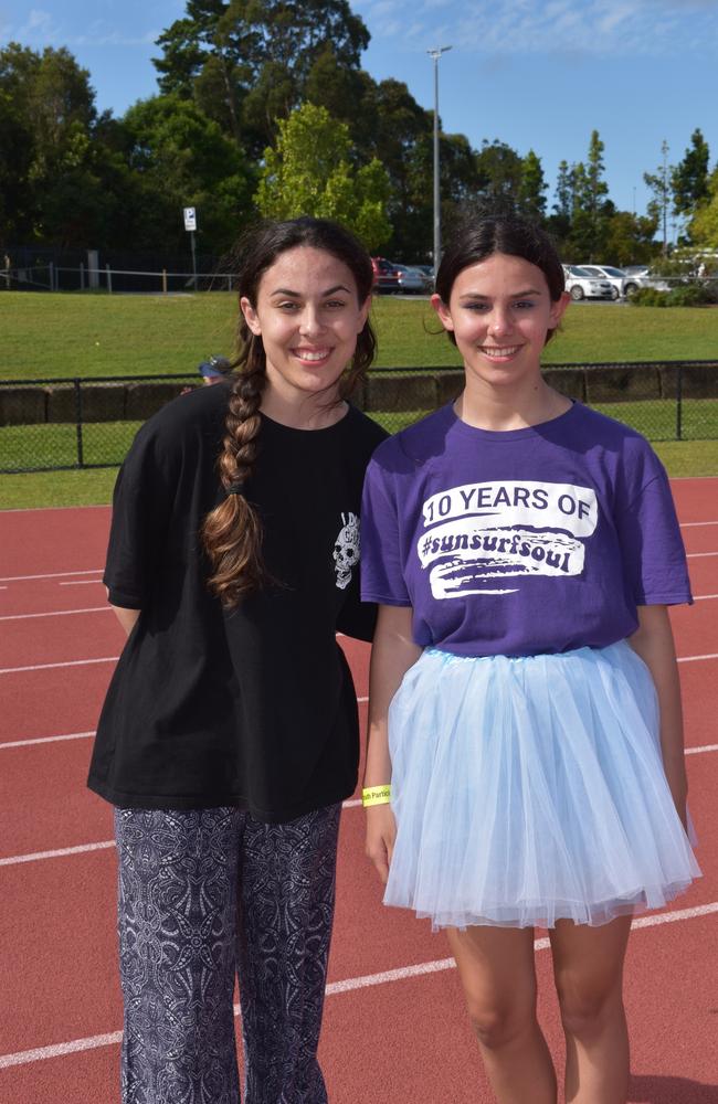 Lola and Ava Hunter at the Sunshine Coast Relay for Life 2022.