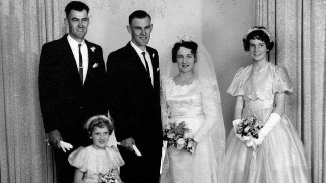 Bev and Merv Betts on their wedding day in 1962. Picture: CONTRIBUTED