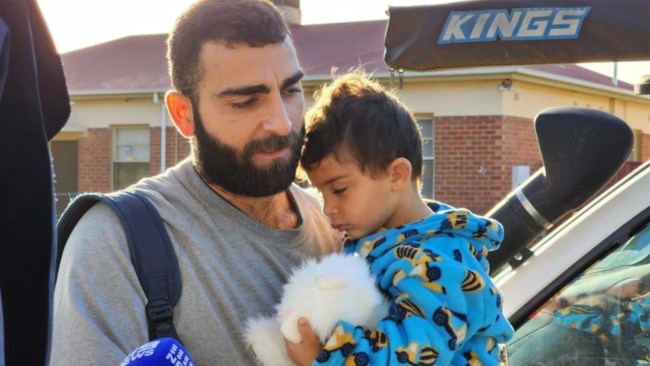 Dad Bassam says Ismael won't leave his side since the dog attack. Photo: Advertiser