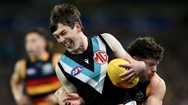 Zak Butters tried all night for Port Adelaide. Picture: Getty Images