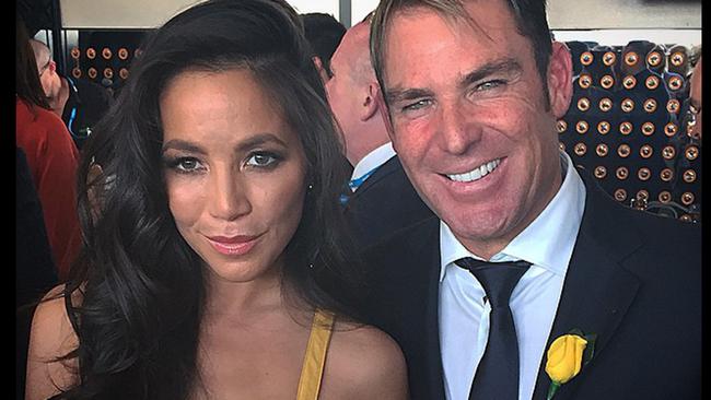 Shane Warne,and Sally Coop, which Warnie captioned “No we are not dating” on Instagram.