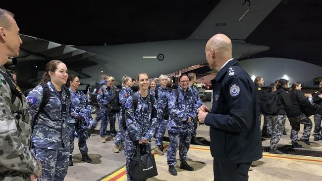 ADF medical personnel arriving in Victoria.