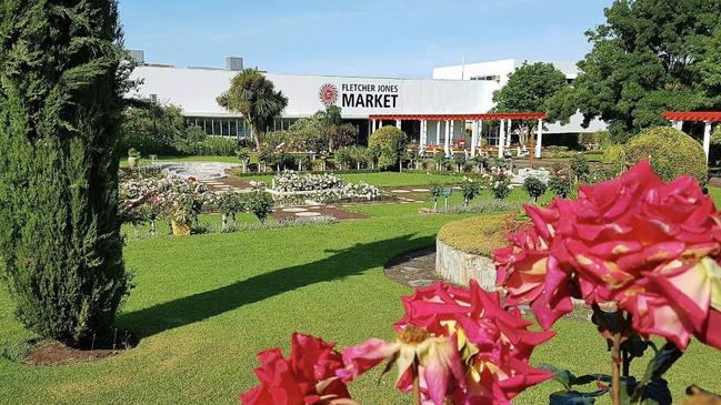 The Fletcher Jones Market has a heritage-listed garden surrounding the area visitors can look out while out shopping. Picture: Facebook