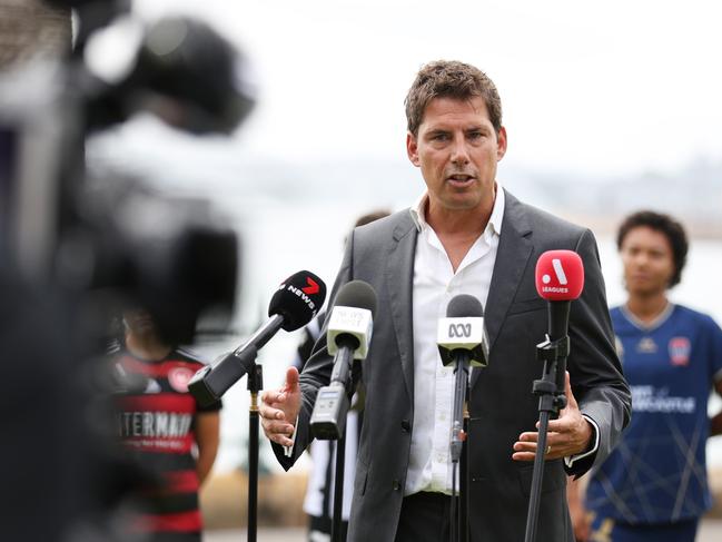 A-League Commissioner Nick Garcia insisted that the game had been growing since it split from Football Australia. Picture: Matt King/Getty Images for APL