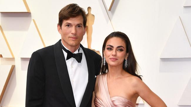 Kutcher with his wife, actress Mila Kunis. Picture: ANGELA WEISS / AFP